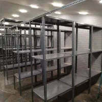 قفسه انباری پیچ و مهره ای طوسی فلزی