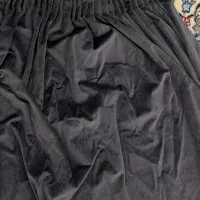 پرده مخمل طوسی