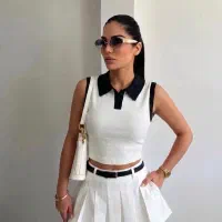 پلوشرت حلقه ای یقه سفید