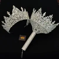 استند و تاج عروس و گوشواره