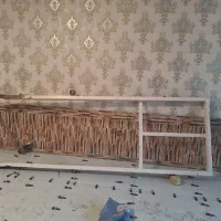 چهار چوب فلزی با در چوبی دولنگه