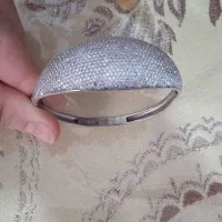 دست بند نقره نگین و انگشترنقره دخترانه نو