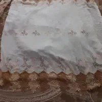 پرده ی کتان ترک حاشیه دارنو
