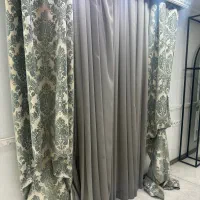پرده زیبا مخمل طرح برجسته
