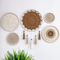 دیوارکوب دستبافت ماندالابافی (ورق بزنید)