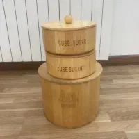 ظروف چوبی نگهداری برنج و شکر