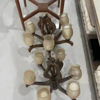 لوستر سقفی چوبی