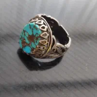 انگشتر فیروزه اصل سنگین رکاب نقره