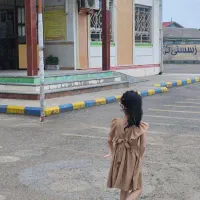 پیراهن نسکافه ای خنک در حد نو