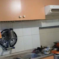 کابینت دست دوم با سینک دوقلو و شیرآلات کلی ساختمان