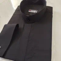 پیراهن مردانه مشکی تترون بروجرد