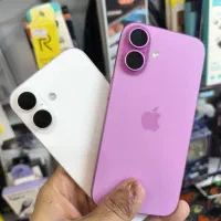 iphone 16 دوسیم بارجیستر صورتی و سفید
