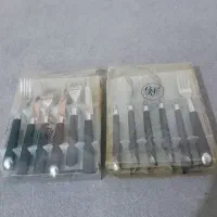 چاقو و چنگال میوه خوری لیزری نو