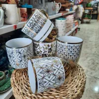 ماگ سرامیکی طلایی نقره ای