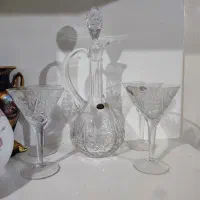 تنگ و ۳عدد جام کریستال خورشیدی