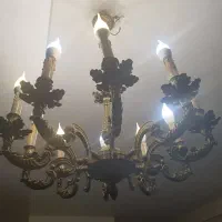 لوستر برنزی ده شاخه.