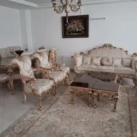 مبل و میز غذاخوری کلاسیک منبت کاری شده شیک