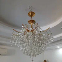 لوستر ۱۰ شاخه آبکاری طلا