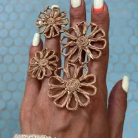 گوشواره حصیری گل