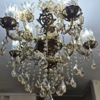 لوستر برنز 5 شاخه 10 شعله