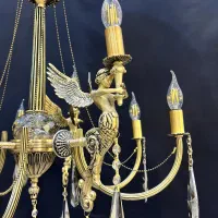 لوسترتمام برنجی فرشته/۹شاخه ۹شعله/نئوکلاسیک جدید