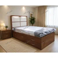 تخت خواب تک‌نفره ، ساده و کلاسیک طرح چهارخونه