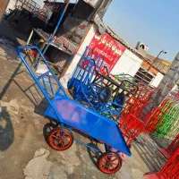 چهار چرخ لاستیک دار گاری حمل بار باربر پاپ لاستیکی