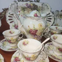 شیرخوری کیک خوری قدیمی چک فنجان کشکول سرمه ای