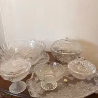 سرویس بلور ژاپنی گل برجسته یا گل یخی