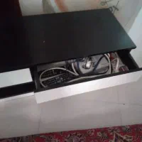 زیرتلویزیونی دوتکه با دوکشو و شیشه دودی