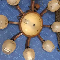 لوستر دارکار مدل کلاسیک۸شعله با دوعدد لامپ کم مصرف