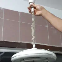چراغ آویز فلزی رنگ سفید