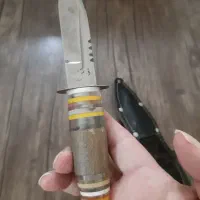 چاقو قدمت دار با قلاف چرم