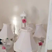 شید یا کلاهک لوستر دیوارکوب آباژور سفید ۴ و ۵ عددی