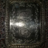 سرویس چایخوری و سینی نقره قدمت دار