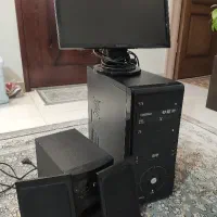 کیس کامل با مانیتور  و اسپیکر