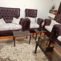 یک دست مبل هفت نفره به همراه میز و عسلی