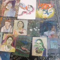 تابلو نقاشی آبرنگ و قلم طبیعی