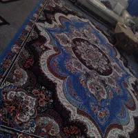 فرش دوازده متری آبی فیروزه ای تک عددی