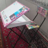 میز و صندلی تحریر کودک طرح دختر توت فرنگی