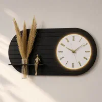 ساعت دیواری گلدانی بیضی