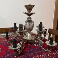 یک عدد لوستر برنز سنگین آنتیک