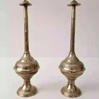 یک جفت گلابدان برنجی