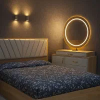 تخت دونفره و سرویس خواب آینه نورمخفی