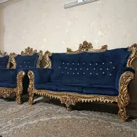 فروش مبل ۷نفره بایه میز و یه عسلی سالم