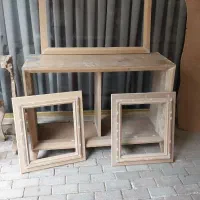 کلاف خام آینه کنسول و ساعت ایستاده