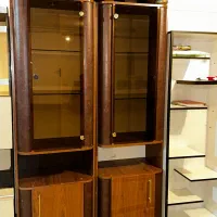 جفت کمد ویترینی چوبی کلاسیک (کمد دار)