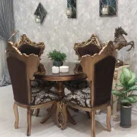 ناهارخوری ۴نفره سلطنتی چوب راش غذاخوری