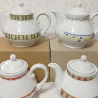 قوری چینی در ۴ طرح مختلف