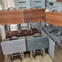 میزعسلی گردو تاشو چمدونی فلزی و چوبی  پولیشی کدA90